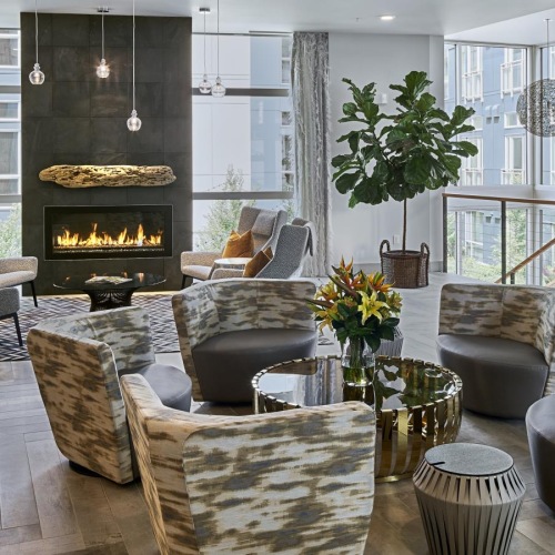 Enjoy our resident-only features a spacious room with a fireplace